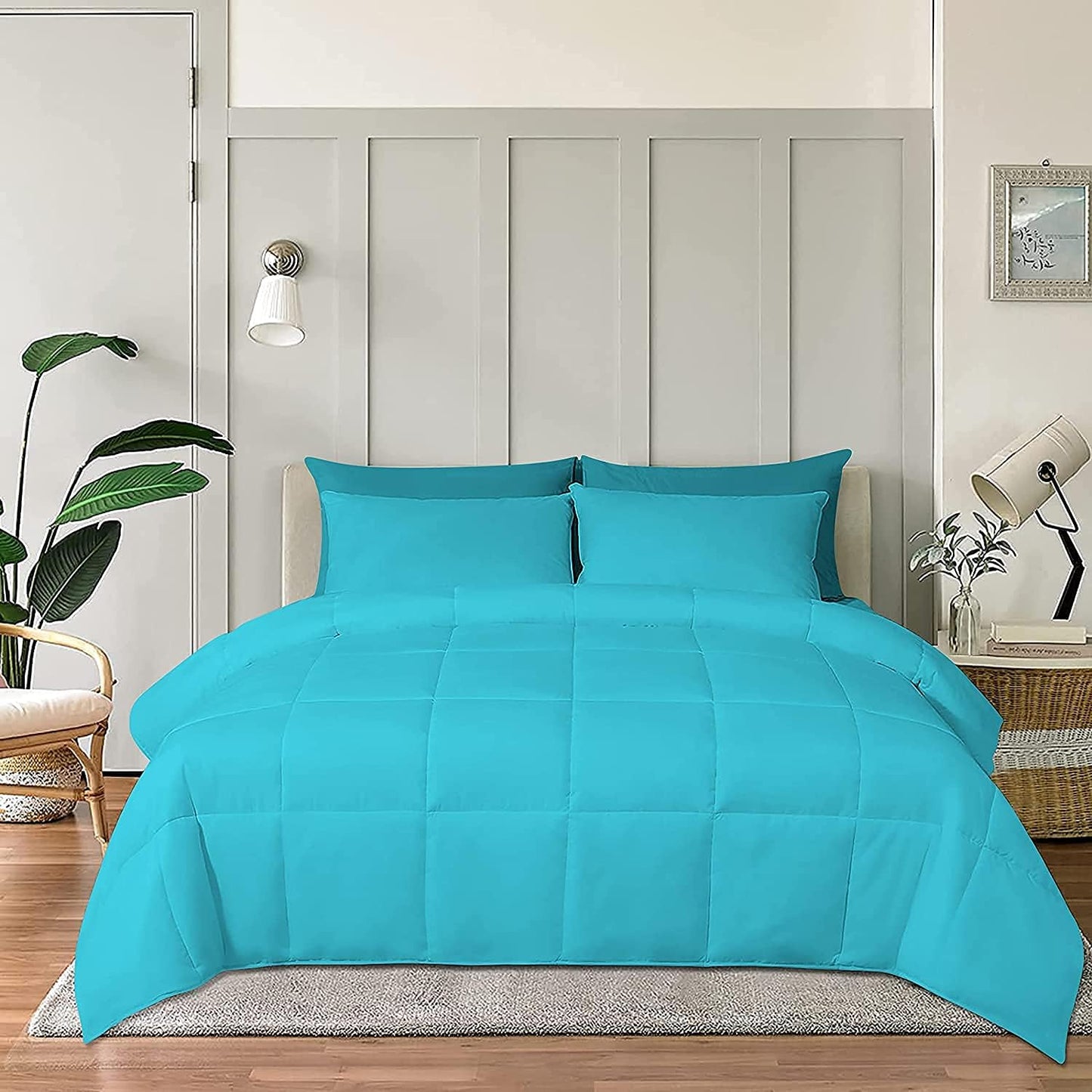100% Cotton Comforter – 400 GSM All-Season Quilted Comforter