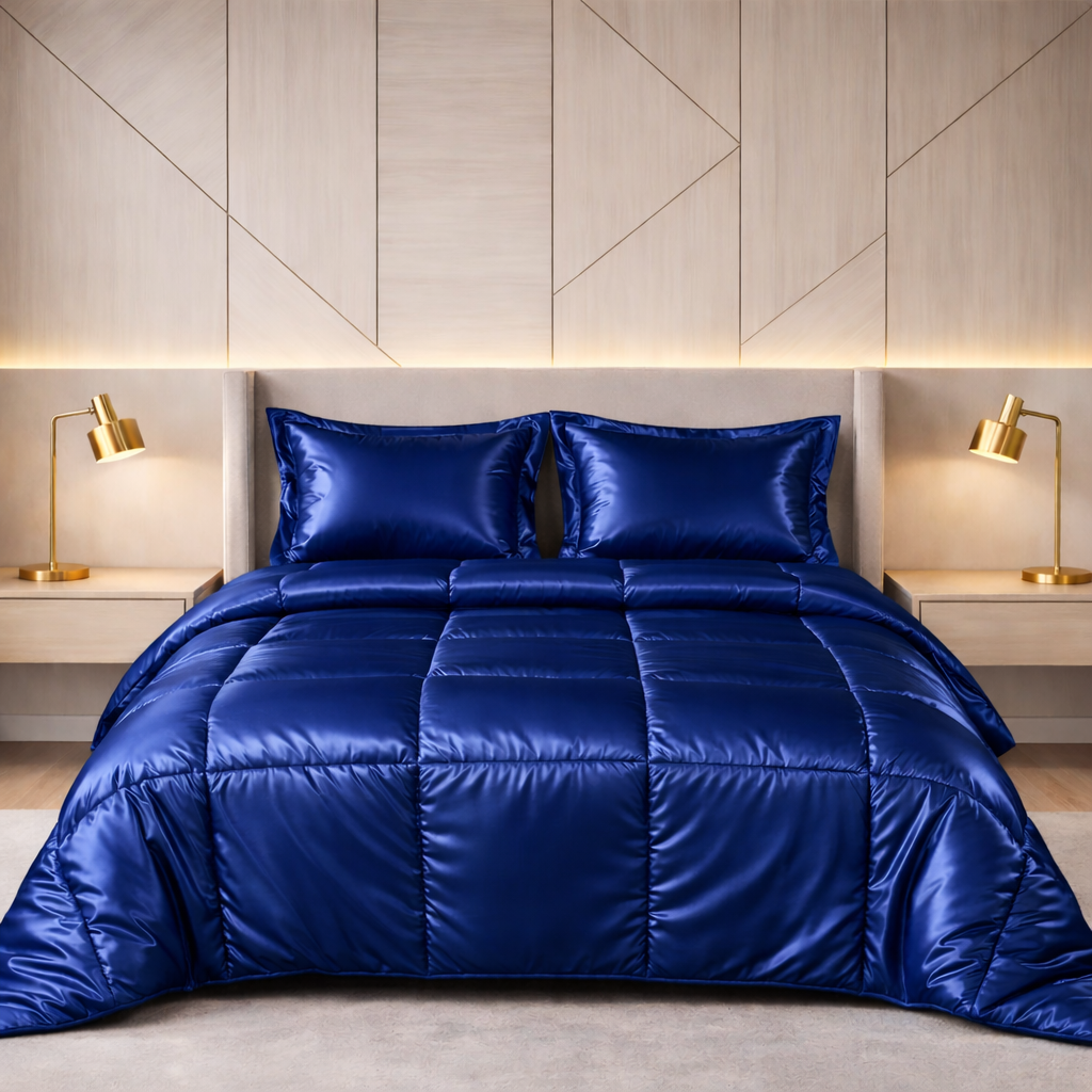 Silk Satin Comforter – Soft Lightweight Luxury Bedding Comforter