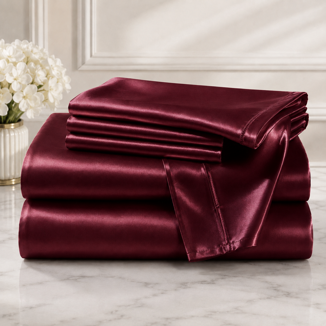 Bedify Bedding Silk Satin Sheet Set