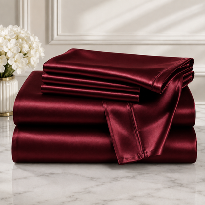 Bedify Bedding Silk Satin Sheet Set