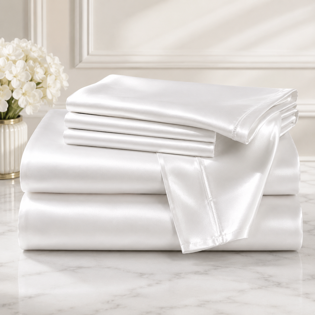 Bedify Bedding Silk Satin Sheet Set