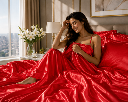 Bedify Bedding Silk Satin Sheet Set