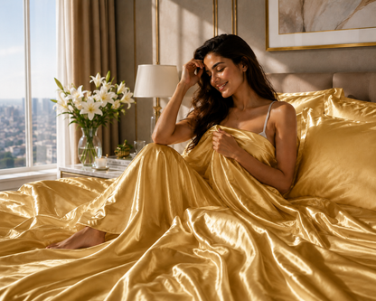 Bedify Bedding Silk Satin Sheet Set