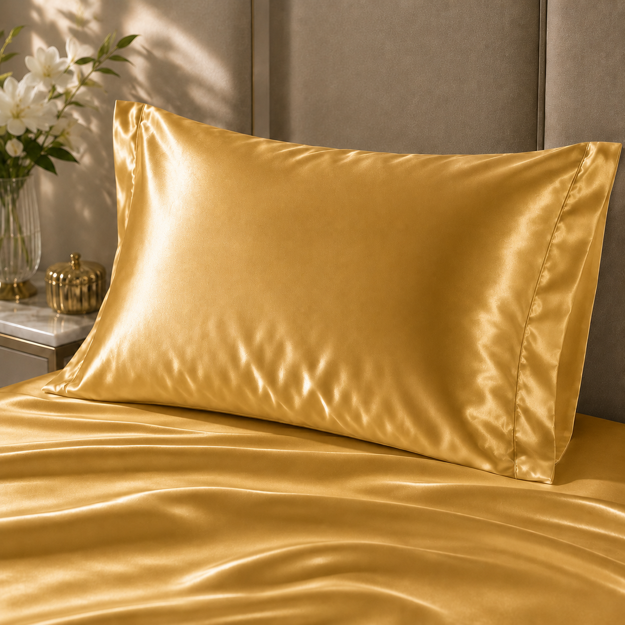 Bedify Bedding Silk Satin Sheet Set