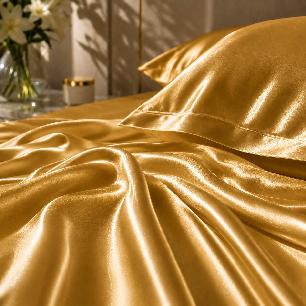 Bedify Bedding Silk Satin Sheet Set
