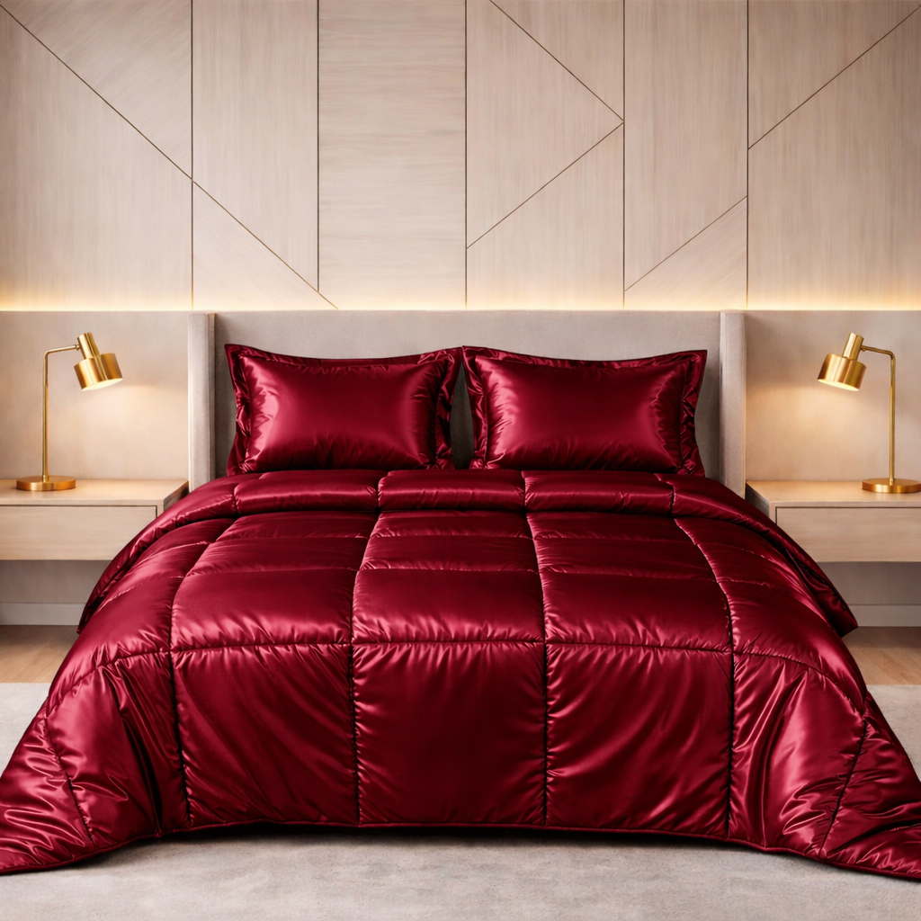Silk Satin Comforter – Soft Lightweight Luxury Bedding Comforter