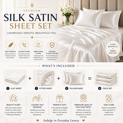 Bedify Bedding Silk Satin Sheet Set