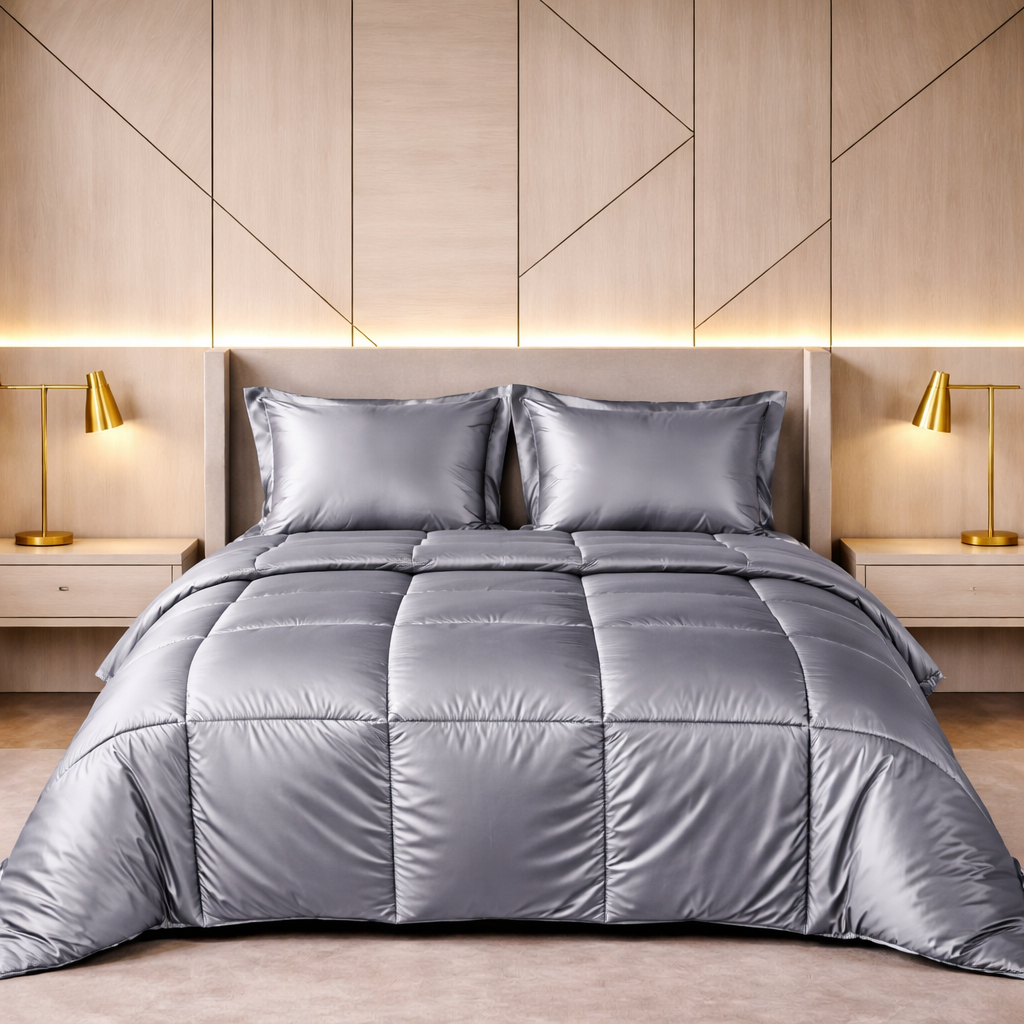 Silk Satin Comforter – Soft Lightweight Luxury Bedding Comforter