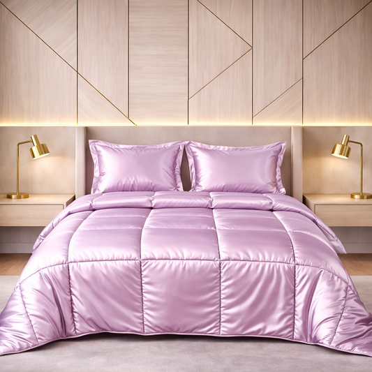 Silk Satin Comforter – Soft Lightweight Luxury Bedding Comforter