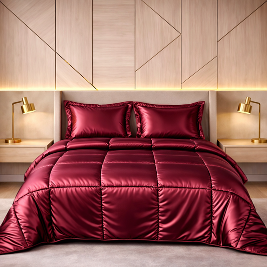 Silk Satin Comforter – Soft Lightweight Luxury Bedding Comforter