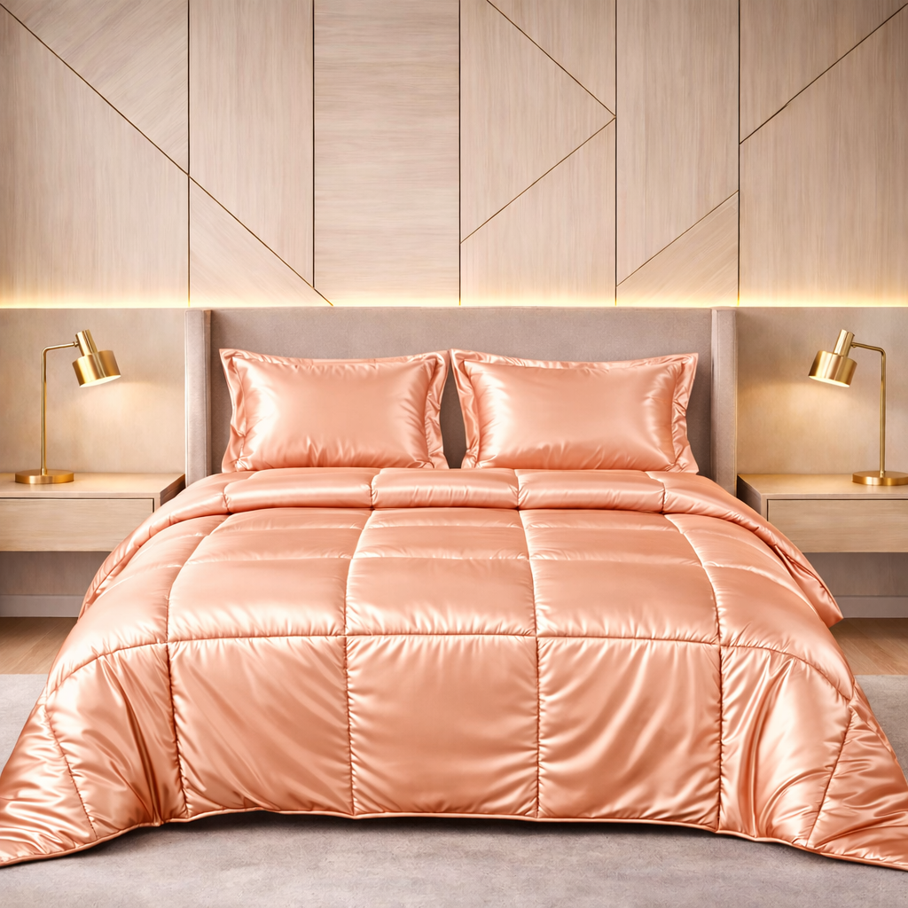 Silk Satin Comforter – Soft Lightweight Luxury Bedding Comforter